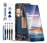 DTD Écran pour Samsung Galaxy S23 5G LCD SM-S911B, SM-S911B/DS Écran Tactile de Rechange avec Outils (Noir avec Cadre, sans Reconnaissance d'empreintes digitales)