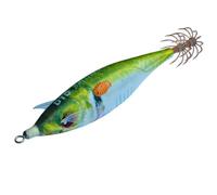 DTD Leurre Tonanara pour Céphalopodes - Crevette Lumineuse de Nuit et Convient pour la Pêche de Poulpe, Sépia, Calamars Ballistic Real Fish 3.0 Chinchard Vert