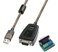 DTech Adaptateur USB vers RS485 RS422 - Interface série avec puce CP2102 - LED - Noyau de ferrite pour Windows 11 10 8 7 XP Mac (0,5 m)
