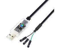 DTECH Adaptateur USB vers TTL FTDI Chip 3,3 V 3 broches FT232RNL IC Convertisseur série LED Sortie 3,3 V pour Windows 11 10 8 7 XP Mac Linux Programmation facile (1 m)