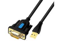 DTECH Câble adaptateur USB vers série DB9 RS232 Prolific Chip PL2303 DB 9 mâle 1,8 m compatible avec Windows 11 10 8 7 Mac Linux (2 m)