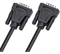 DTECH Câble série DB9 vers DB9 RS232 mâle vers mâle zéro modem croisé TX RX pour communication de données (5 m, noir)