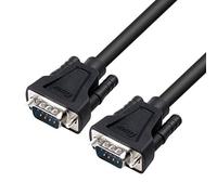 DTech Câble série DB9 vers DB9 RS232 mâle vers mâle zéro modem croisé TX RX pour communication de données (1,5 m, noir)