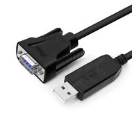 DTECH Câble USB vers mâle RS232 7,6 m - Adaptateur USB vers port série DB9 avec voyants lumineux LED, compatible avec Windows 11/10/8/7, Linux, Mac OS, prise pour imprimante, CNC, équipementiers