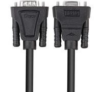 DTECH DB9 RS232 Câble série mâle femelle Rallonge zéro modem Câble Croix TX RX Câble pour communication de données (3 m, noir)
