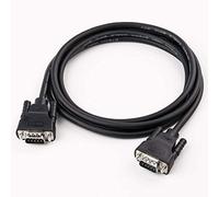 DTECH DB9 RS232 Câble série mâle vers mâle Null Câble modem Poignée complète 7 fils Filtre de fréquence pour la communication de données (1,5 m, noir)