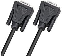 DTech DB9 RS232 Câble série mâle vers nulle modem 7 fils entièrement Handshake pour communication de données (1,5 pied), noir), 0,5M