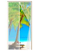 DteDty Rideaux Anti, 140x190cm Mouches pour Porte, Rideaux Toile Insect Ecran, Moustiquaire Baie Vitree Coulissante, Magnétique Moustique sans Perçage Blanche