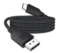 DteeDck Câble USB C vers DisplayPort de 1,8 m, DP 1.4 avec 8K @ 60 Hz 4K @ 240 Hz, USBC (Thunderbolt 3/4/5) vers port d'affichage 32,4 Gbit/s pour MacBook Air/Pro, ordinateur portable, iPhone 17, iPad
