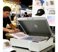 DTF Four de durcissement A3+ avec design de tiroir, chauffage double face, température réglable de 0 à 200 ℃, affichage numérique, transfert de chaleur portable pour t-shirts et chapeaux