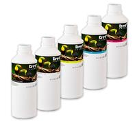 DTF-FRANCE - Lot de 5 recharges d'encre DTF - 1 Litre (Noire/Blanche/Jaune/Cyan/Magenta)