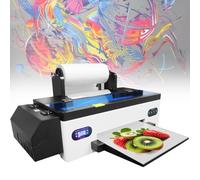 DTF Rouleau pour imprimante transfert A3 avec tête d'impression L1800, largeur maximale d'impression 32,5 cm pour différents tissus, circulation intégrée et nettoyage automatique