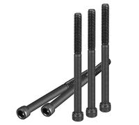 DTGN 1/4-20X3-1/2" (Dxh) Vis À Tête Cylindrique À Six Pans Creux - Lot De 12 - Idéal Pour Les Fixations De Meubles - Vis À Tête Ronde En Acier Au Carbone 12.9 - Noir