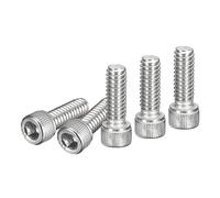 DTGN 1/4-20X3/4"(Dxh) Vis À Tête Cylindrique À Six Pans Creux - Lot De 30 - Idéal Pour Les Fixations De Meubles - Filetage Complet - Vis À Tête Ronde En Acier Inoxydable 304, Argenté