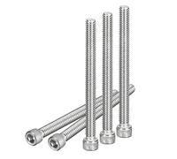 DTGN 1/4-20X3" (Dxh) Vis À Tête Cylindrique À Six Pans Creux - Lot De 10 - Idéal Pour Les Fixations De Meubles - Filetage Complet - Vis À Tête Ronde En Acier Inoxydable 304 - Argenté