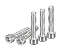 DTGN #10-24X1" (Dxh) Vis À Tête Cylindrique À Six Pans Creux - Lot De 50 - Idéal Pour Les Fixations De Meubles - Filetage Complet - Vis À Tête Ronde En Acier Inoxydable 304 - Argenté