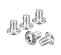 DTGN #10-32x1/4" Vis À Tête Bombée À Empreinte Hexagonale - Lot de 20 - Compatible Pour Road Bicycle, Mountain Bike, Auto, Motorcycle - Acier Inoxydable 304 Finition Blanc
