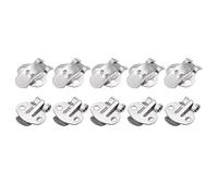 DTGN 24,5 mm x 14 mm (Lxl) Pinces à Chaussures Vierges - Lot de 10 - Idéales pour la Décoration Artisanale - Pince à Chaussure Pure en Fer Métallique - Tons Argentés