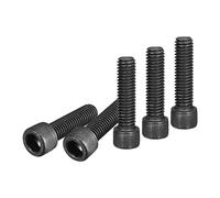 DTGN 3/8-16X1-1/2" (Dxh) Vis À Tête Cylindrique À Six Pans Creux - Lot De 10 - Idéal Pour Les Fixations De Meubles - Filetage Complet - Acier Au Carbone 12.9 - Tête Ronde, Noires