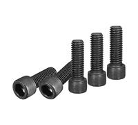 DTGN 3/8-16X1-1/4" (Dxh) Vis À Tête Cylindrique À Six Pans Creux - Lot De 10 - Idéal Pour Les Fixations De Meubles - Filetage Complet - Acier Au Carbone 12.9 - Tête Ronde, Noir