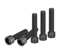 DTGN 3/8-16X1-3/4" (Dxh) Vis À Tête Cylindrique À Six Pans Creux - Lot De 10 - Idéal Pour Les Fixations De Meubles - Filetage Complet - Acier Au Carbone 12.9 - Tête Ronde, Noir