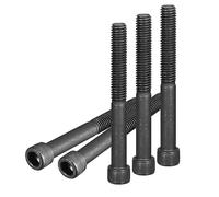 DTGN 3/8-16X3-1/2" (Dxh) Vis À Tête Cylindrique À Six Pans Creux - Lot De 10 - Idéal Pour Les Fixations De Meubles - Vis À Tête Ronde En Acier Au Carbone 12.9 - Noir