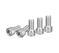DTGN 3/8-16X3/4"(Dxh) Vis À Tête Cylindrique À Six Pans Creux - Lot De 25 - Idéal Pour Les Fixations De Meubles - Filetage Complet - Acier Inoxydable 304 - Tête Ronde, Argenté