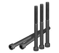 DTGN 3/8-16X4-1/2" (Dxh) Vis À Tête Cylindrique À Six Pans Creux - Lot De 10 - Idéal Pour Les Fixations De Meubles - Vis À Tête Ronde En Acier Au Carbone 12.9 - Noir