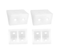 DTGN 33x19x19mm(LxWxH) Plastique Coin Supports -100Paquet - Bien pour Meuble Réparation - 4 Trous L Forme Droite Angle Orthèse - Blanc