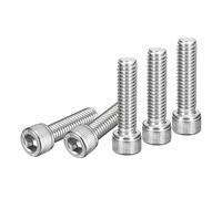 DTGN 5/16-18X1-1/4"(Dxh) Vis À Tête Cylindrique À Six Pans Creux - Lot De 12 - Idéal Pour Les Fixations De Meubles - Filetage Complet - Vis À Tête En Acier Inoxydable 304, Argenté