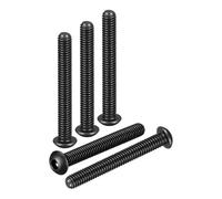DTGN 5/16"-18x2-1/2" Boulons À Tête Bombée À Embase Hexagonale - 20Pack - Pour Road Bicycle, Mountain Bike, Auto, Motorcycle - Acier Inoxydable 304 Noir Oxyde