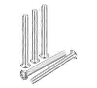 DTGN 5/16"-18x3" Vis À Tête Bombée À Empreinte Hexagonale - 10Pièces - Compatible Pour Road Bicycle, Mountain Bike, Auto, Motorcycle - Acier Inoxydable 304 Finition Blanc Cassé