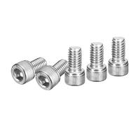 DTGN 5/16-18X5/8" (Dxh) Vis À Tête Cylindrique À Six Pans Creux - Lot De 12 - Idéal Pour Les Fixations De Meubles - Filetage Complet - Acier Inoxydable 304 - Tête Ronde - Argent