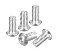 DTGN 5/16"-18x5/8" Vis A Tete Bombe A Embout Hexagonal - Lot De 20 - Compatibles Pour Road Bicycle, Auto, Motorcycle - Acier Inoxydable 304 Blanc Lave - Fixations A Embout Hexagonal