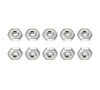 DTGN #6-32(UNC) Hex Écrous - 50Paquet - Bonne pour Maison Garage Réparation - 304 Acier Inox Hexagonal Écrous - Argent