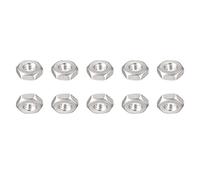 DTGN #6-32(UNC) Hex Écrous - Paquet de 10 - Bonne pour Maison Garage Réparation - 304 Inox Acier Hexagonal Écrous - Argenté