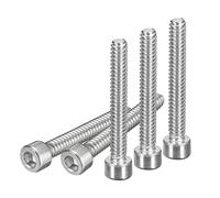 DTGN #6-32X1" (Dxh) Vis À Tête Cylindrique À Six Pans Creux - Lot De 100 - Idéal Pour Les Fixations De Meubles - Filetage Complet - Vis À Tête Ronde En Acier Inoxydable 304 - Argenté