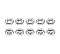 DTGN #8-32(UNC) Hex Écrous - 50Paquet - Bonne pour Maison Garage Réparation - 304 Inox Acier Hexagonal Noix - Argent Tone