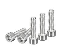 DTGN #8-32X1" (Dxh) Vis À Tête Cylindrique À Six Pans Creux - Lot De 50 - Idéal Pour Les Fixations De Meubles - Filetage Complet - Vis À Tête Ronde En Acier Inoxydable 304 - Argent