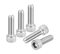 DTGN Lot de 20 vis à tête cylindrique M10-1,5 x 30 - Idéal pour vélo de route, VTT, voiture, moto - Vis métriques à tête hexagonale en acier inoxydable 304 - Argent