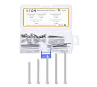 DTGN Lot de 75 vis à tête cylindrique M3-0,5 x 30/35/40/45/50 mm en acier inoxydable 304 - Idéal pour vélo de route, VTT, voiture