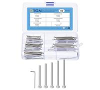 DTGN M3X40/45/50/55/60Mm(Dxh) Assortiment De Vis À Tête Cylindrique À Six Pans Creux - 50 Pièces - Idéal Pour Les Fixations De Meubles - Kit De Vis En Acier Inoxydable 304 - Argenté