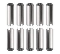 DTGN M6 x 20mm(DxL) Fente Ressort Broche - 10Paquet - Bien pour Maison Machine Fixation - 304 Inox Acier Ressort Cheville Tension Rouleau Broche - Argent