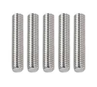 DTGN M6x1X30mm(DxPxL) Entièrement Fileté Tige - 5Paquet - Bonne pour Machines - 304 Inox Acier Droit Main Filetage Tiges Barre Clouons - Argent