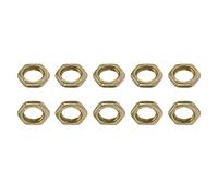 DTGN M7x1mm(DxP) Hex Écrous - 50Paquet - Bien pour Accueil Garage Réparation - 304 Inox Acier Hexagone Écrous - Ton Or