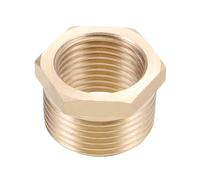 DTGN Raccord de Tuyau en Laiton Mâle G3/4 x Femelle G1/2-1 Pièce - Idéal pour la Connexion de Tuyaux - Adaptateur de Réduction Hexagonale en Laiton - Ton Doré