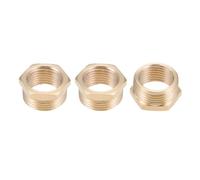 DTGN Raccord de Tuyau en Laiton Mâle G3/4 x Femelle G1/2 - Lot de 3 - Idéal pour la Connexion de Tuyaux - Adaptateur Réducteur en Laiton - Ton Doré