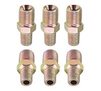 DTGN Raccord de Tuyau Réducteur Mâle 1/8 Npt x 1/4 Bsp - Lot de 6 - Idéal pour la Connexion de Tuyaux - Connecteurs en Acier Au Carbone - Raccords Hexagonaux en Cuivre
