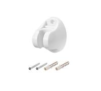 DTGN Support de pommeau de douche 7 x 5 cm (L x l) - 1 lot - Bon pour la salle de bain - Support de douche solide à buse fixe avec vis et boulons - Blanc