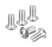 DTGN Vis À Tête Bombée À Empreinte Hexagonale 1/4"-20x1/2" - Lot De 10 - Compatible Pour Road Bicycle, Mountain Bike, Auto, Motorcycle - Acier Inoxydable 304 Finition Blanchie